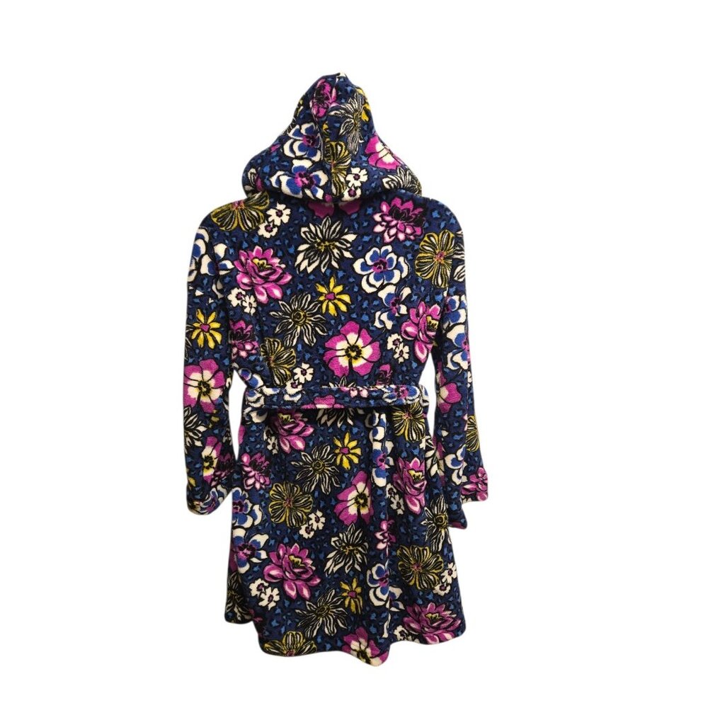 Vera Bradley Womens L/XL African Violet Hooded Fleece Robe Tie Belt Pockets - Picture 4 of 7